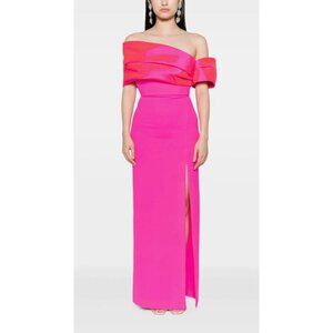 SOLACE LONDON ALEXIS OFF THE SHOULDER DRESS